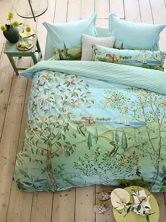 PIP STUDIO | Perkal Bettwäsche LA CAMPAGNA 2x 70x90cm/200x200cm Gruen | 